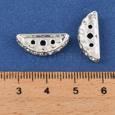 Brass Crystal Rhinestone Spacer Bars RB-T019-02B-01S-1
