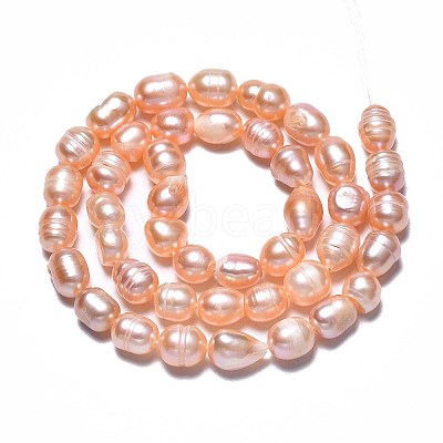 Natural Cultured Freshwater Pearl Beads Strands PEAR-N012-06B-1