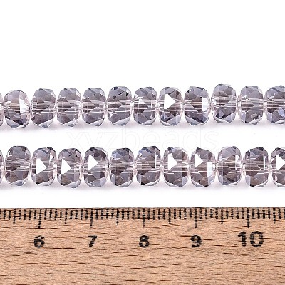 Electroplate Transparent Glass Beads Strands EGLA-N022-04A-D15-1