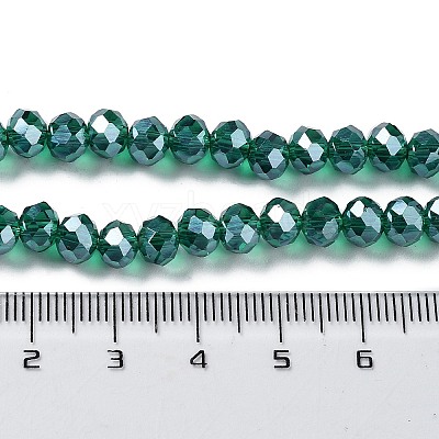 Electroplate Glass Beads Strands EGLA-A034-T6mm-C03-1