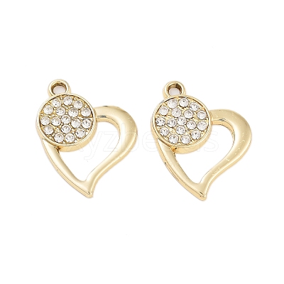 UV Plating Alloy Rhinestone Pendants ALRI-N058-06KCG-1
