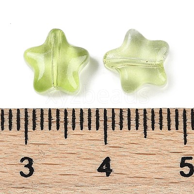 Transparent Spray Painted Glass Beads X1-GLAA-NH0003-01E-1