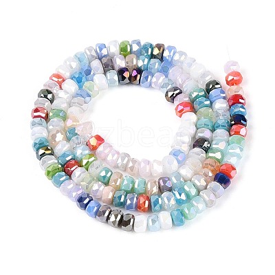 Electroplate Opaque Glass Beads Strands EGLA-N022-05A-A01-1