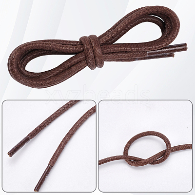 Round Waxed Cord Shoelace String OCOR-WH20007-225B-05-1