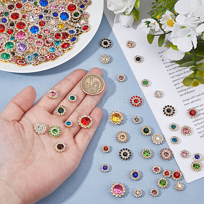 Glass Rhinestone Buttons DIY-HS0001-64-1