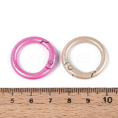 Spray Painted Alloy Spring Gate Rings X-PALLOY-T092-74-1