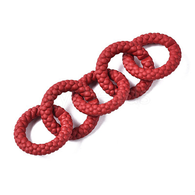 Spray Painted CCB Plastic Linking Rings CCB-Q091-010E-1