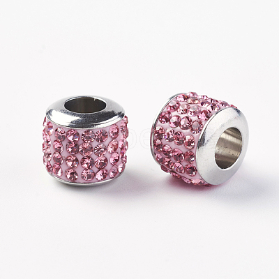 304 Stainless Steel European Beads STAS-E142-P-1