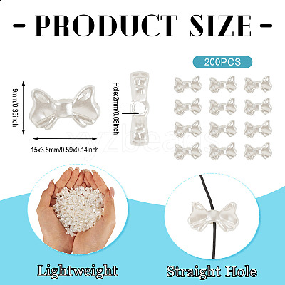 200Pcs ABS Imitation Pearl Beads OACR-TA0003-84C-1
