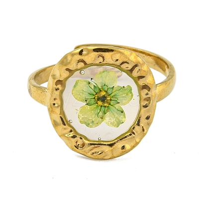 Brass Adjustable Rings for Women RJEW-G265-10G-1