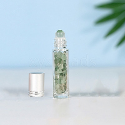 Natural Green Aventurine Roller Ball Bottles BOTT-PW0011-70B-03-1