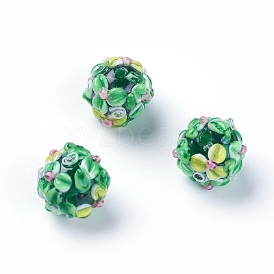 Handmade Bumpy Lampwork Beads LAMP-E021-07E-1