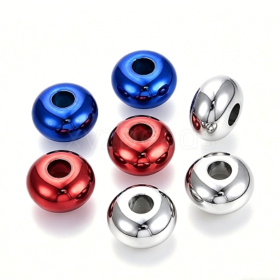 Independence Day UV Plating Opaque Acrylic European Beads PACR-T017-19M-M2-1