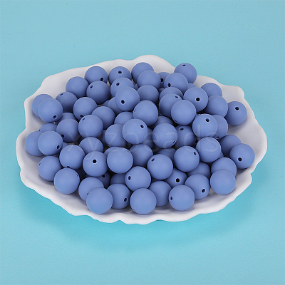 Round Silicone Focal Beads SI-JX0046A-49-1