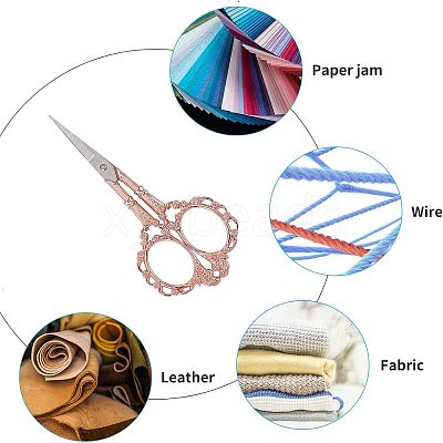 Stainless Steel Sewing Scissors TOOL-WH0018-32RGP-1