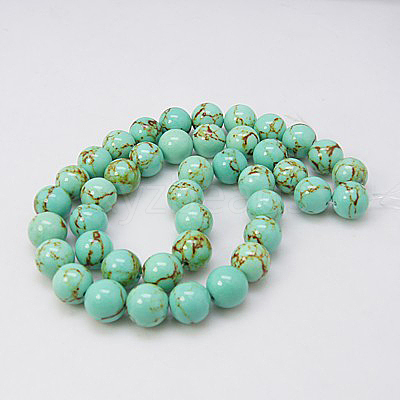 Synthetic Turquoise Beads Strands TURQ-H038-4mm-XXS10-1