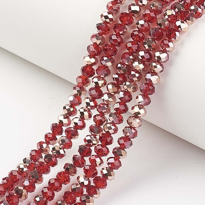 Electroplate Transparent Glass Beads Strands EGLA-A034-T4mm-N12-1