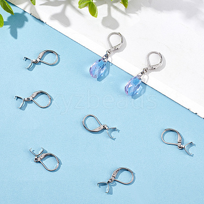 50Pcs 304 Stainless Steel Leverback Earring Findings with Pendant Bails STAS-BBC0001-52P-1