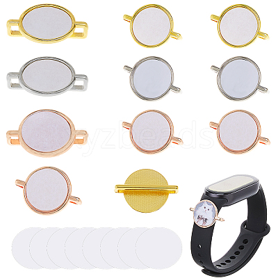 12 Bags 3 Colors Alloy Heat Transfer Watch Band Accessories FIND-DC0007-60C-1