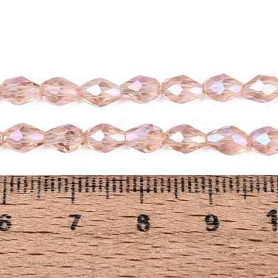Transparent Electroplate Glass Beads Strands EGLA-N013-T4mm-B29-1