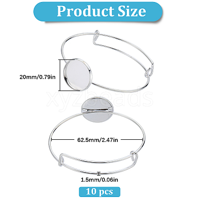 Brass Expandable Bangle Makings KK-SC0003-72-1