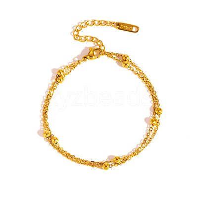 Vintage 304 Stainless Steel Double-Strand Bracelets LR9145-1