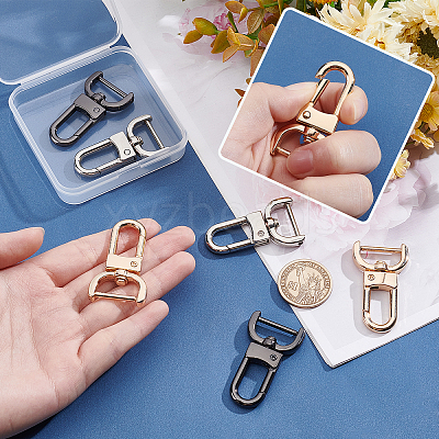 6 Sets 3 Colors Alloy Swivel Lobster Claw Clasps FIND-PH0003-90-1