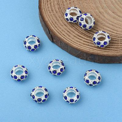 Alloy Montana Rhinestone European Beads X-CPDL-H999-17-1