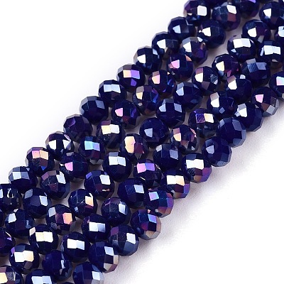 Electroplate Glass Beads Strands LS-EGLA-A044-P3mm-B07-1