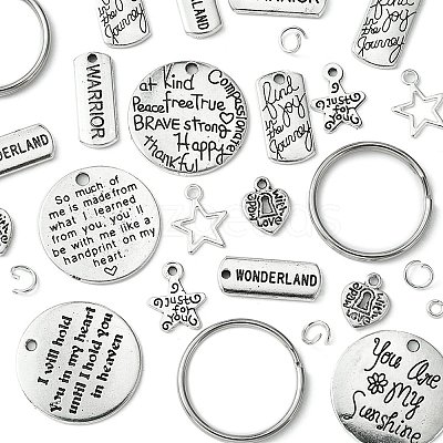 DIY Inspirational Words Keychain Making Kit DIY-FS0005-26-1