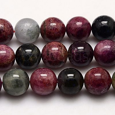 Natural Tourmaline Beads Strands X-G-G446-4mm-03-1
