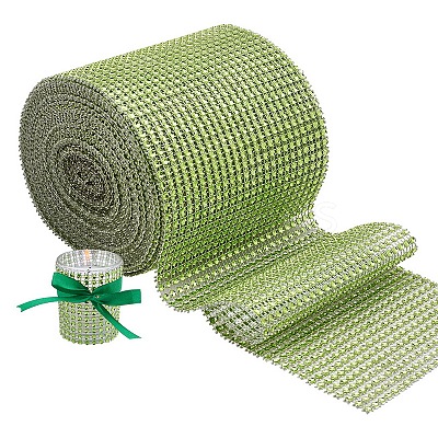 Plastic Mesh Rhinestone Trimming DIY-BC0001-03D-1