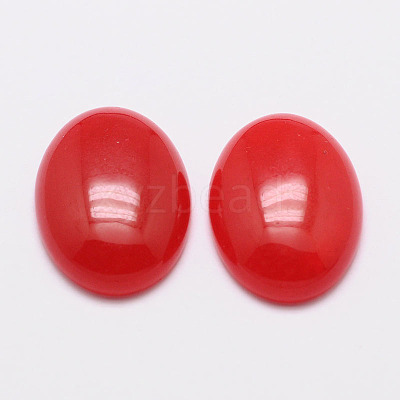 Dyed Oval Natural Jade Cabochons X-G-K021-14x10mm-07-1