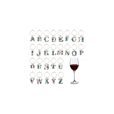 Brass Wine Glass Charms AJEW-GA00015-1