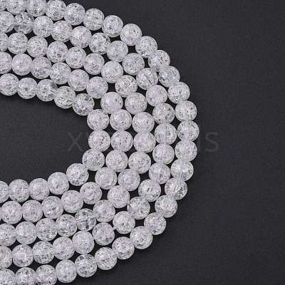 Synthetic Crackle Quartz Beads Strands X-GLAA-S134-6mm-05-1
