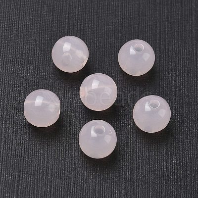 Imitation Jade Acrylic Beads SACR-S188-08mm-09-1
