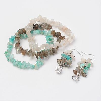 Mixed Gemstone Jewelry Sets SJEW-JS00911-1
