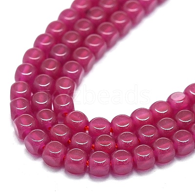 Lab Grown Red Corundum Beads Strands G-G106-N01-02-1-1