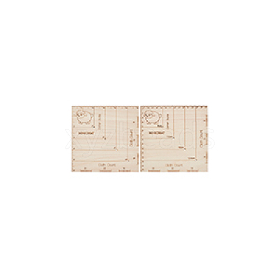 2Pc Square Wooden Crochet and Knitting Gauge DIY-BC0014-02-1