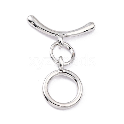 Rack Plating Brass Toggle Clasps KK-B036-09P-1