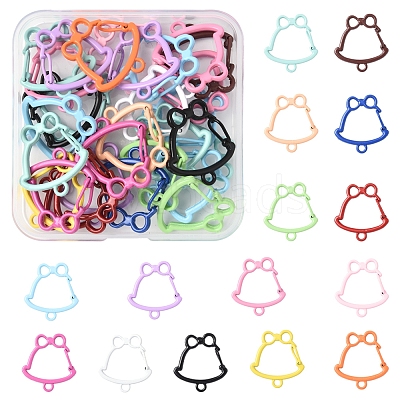 30Pcs Spray Paint Alloy Spring Gate Rings FIND-FS0004-03-1