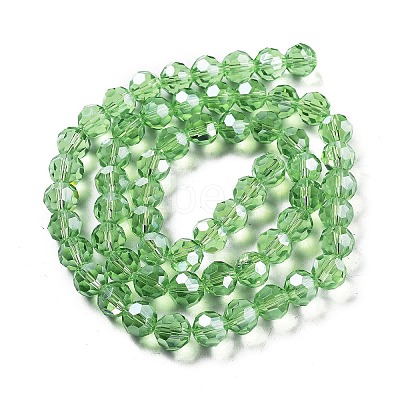 Electroplate Transparent Glass Beads Strands EGLA-A035-T10mm-A09-1
