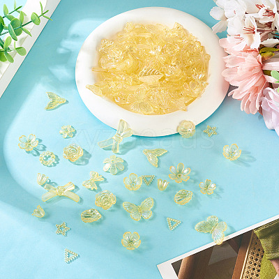 182Pcs 100G Transparent Acrylic Beads OACR-TA0003-69B-1