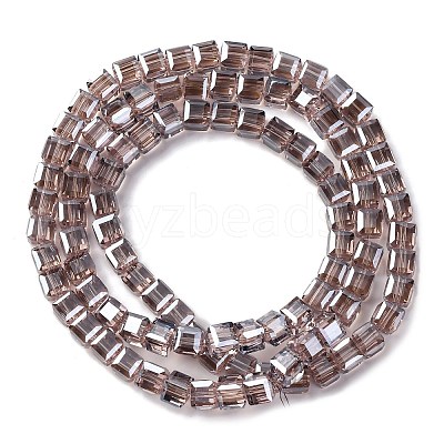 Electroplate Glass Beads Strands EGLA-H108-01A-PL03-1