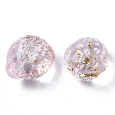 Transparent Spray Painted Glass Beads GLAA-R215-01-B04-1
