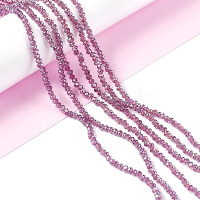 Electroplate Glass Beads Strands EGLA-R048-2mm-11-1