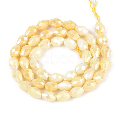 Anti-Tarnish Electroplate Glass Beads Strands GLAA-T025-13A-09-1
