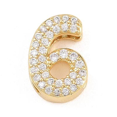 Brass Micro Pave Cubic Zirconia Pendants KK-B167-22G-6-1