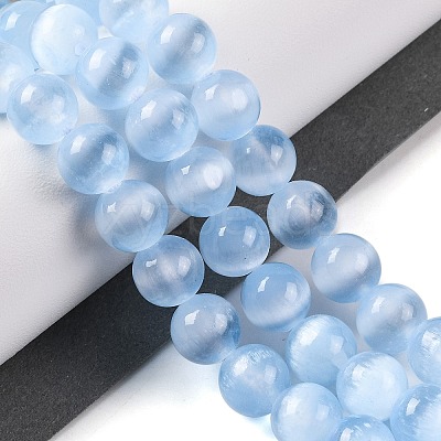 Natural Selenite Beads Strands G-C142-01A-03-1
