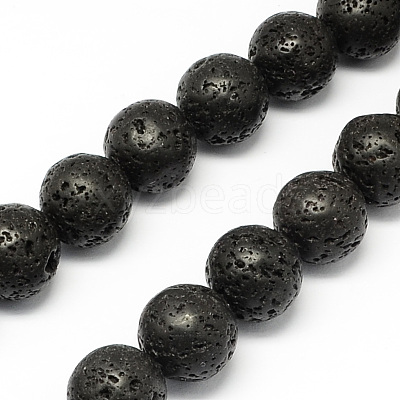 Natural Lava Rock Beads Strands G-R193-18-12mm-1